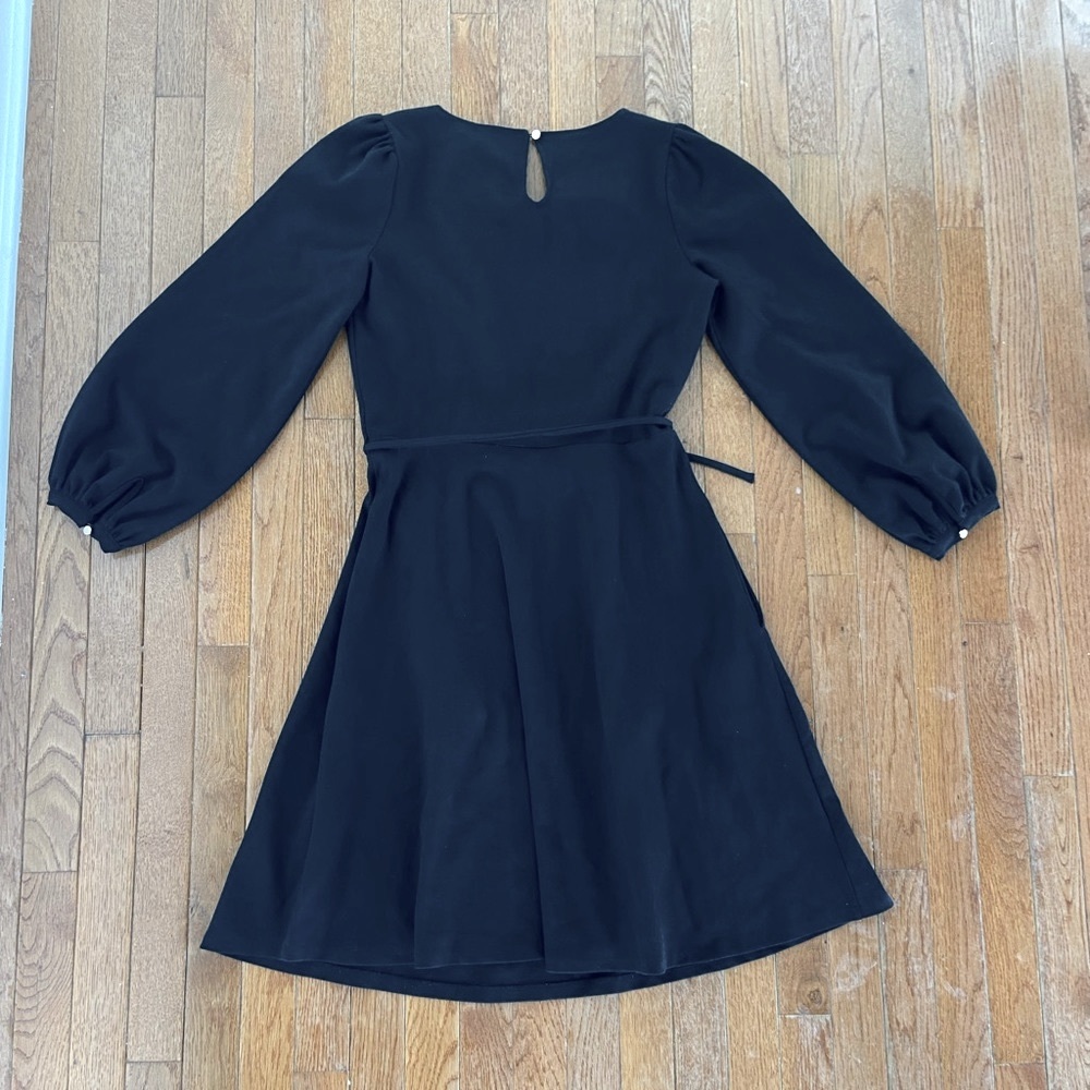 Hope & Henry Women’s Black Long-sleeve Dress. Organic Cotton, Maternity Friendly - Picture 7 of 14